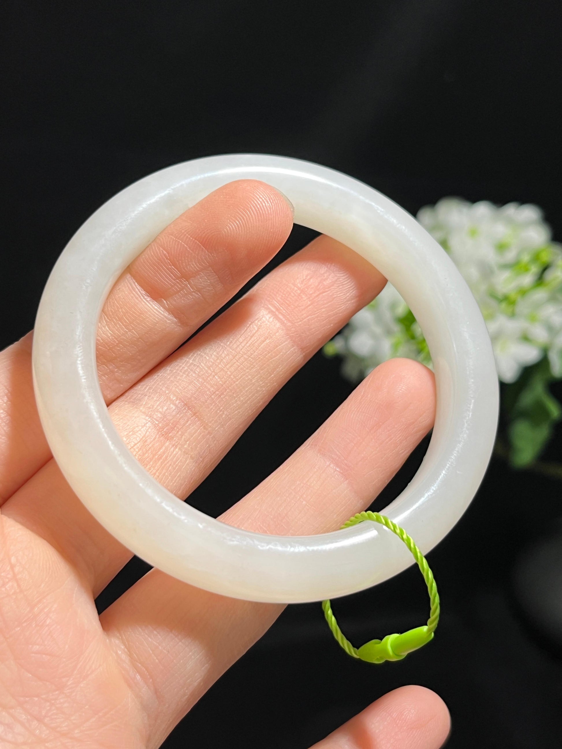 和田玉白玉手镯（卡55-卡57）（yc254772）