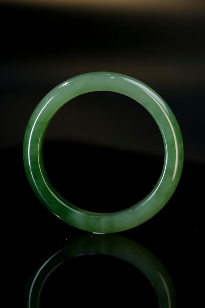 新疆天然和田玉碧玉手镯4（yc253290）