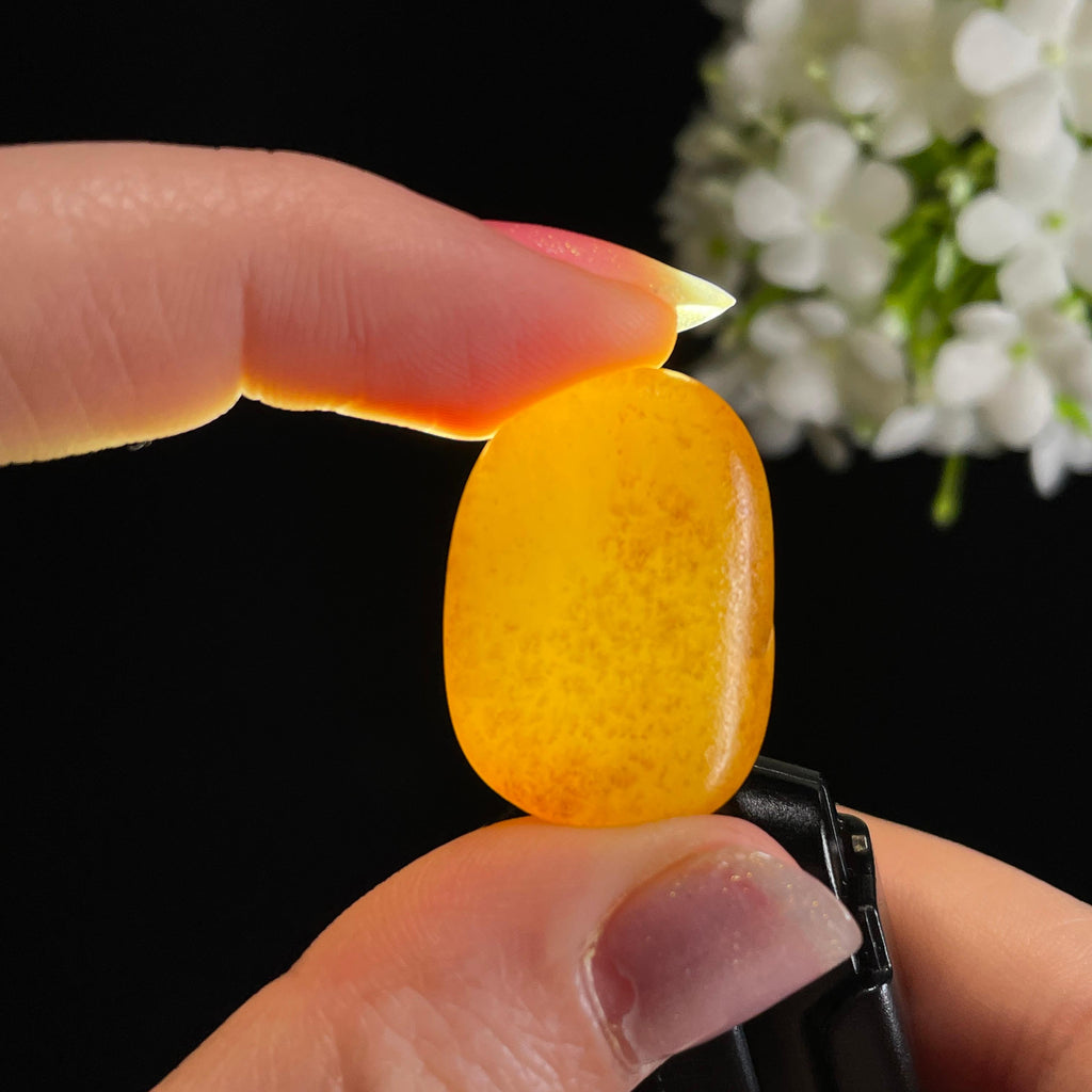 和田玉青白玉“琥珀松脂”秋梨皮籽料（yc329099）