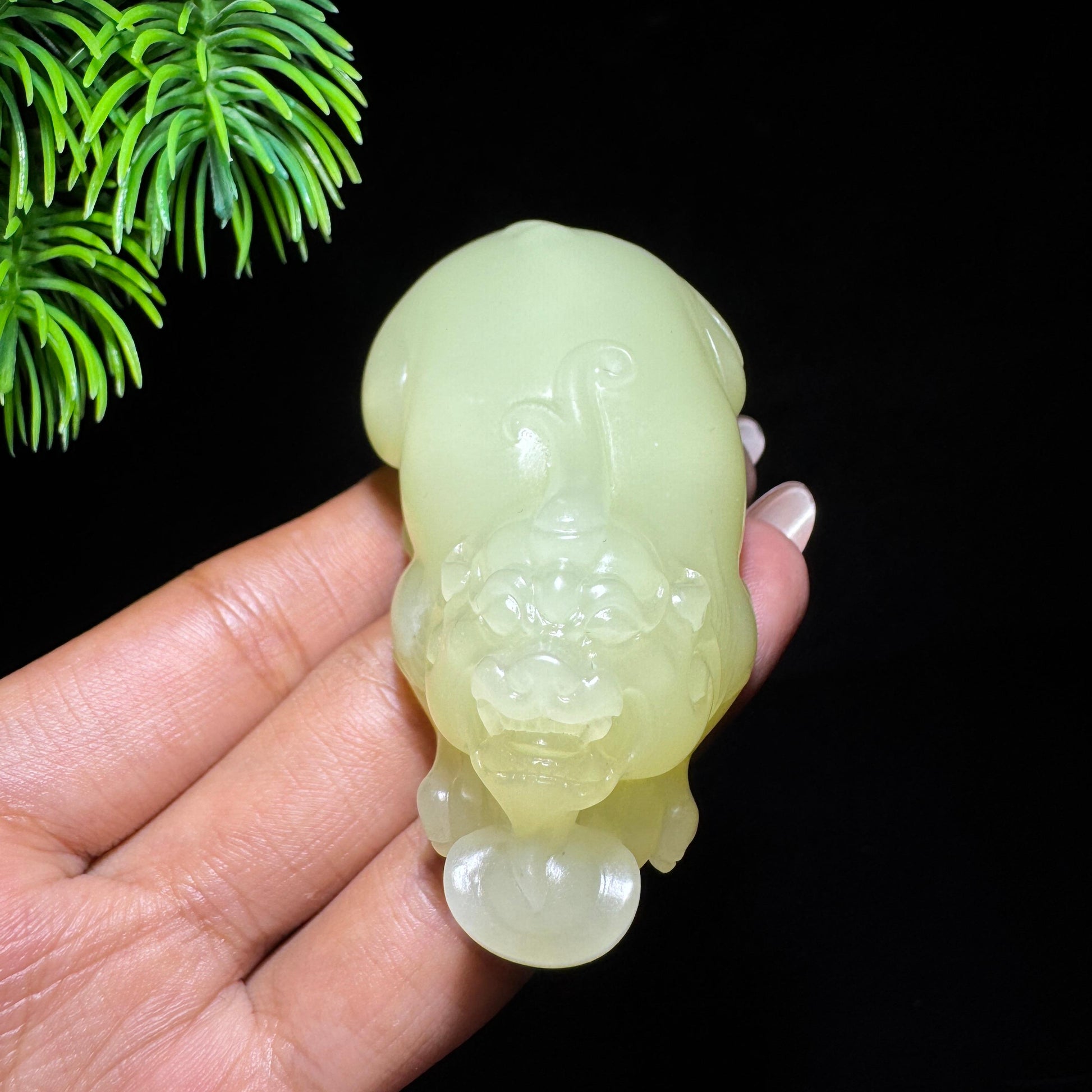 和田玉山料黄玉貔貅（yc714997）