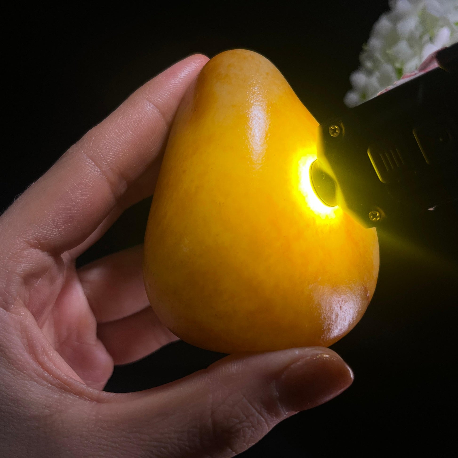 和田玉白玉“丹霞铺锦”通体洒金皮籽料（yc387211）