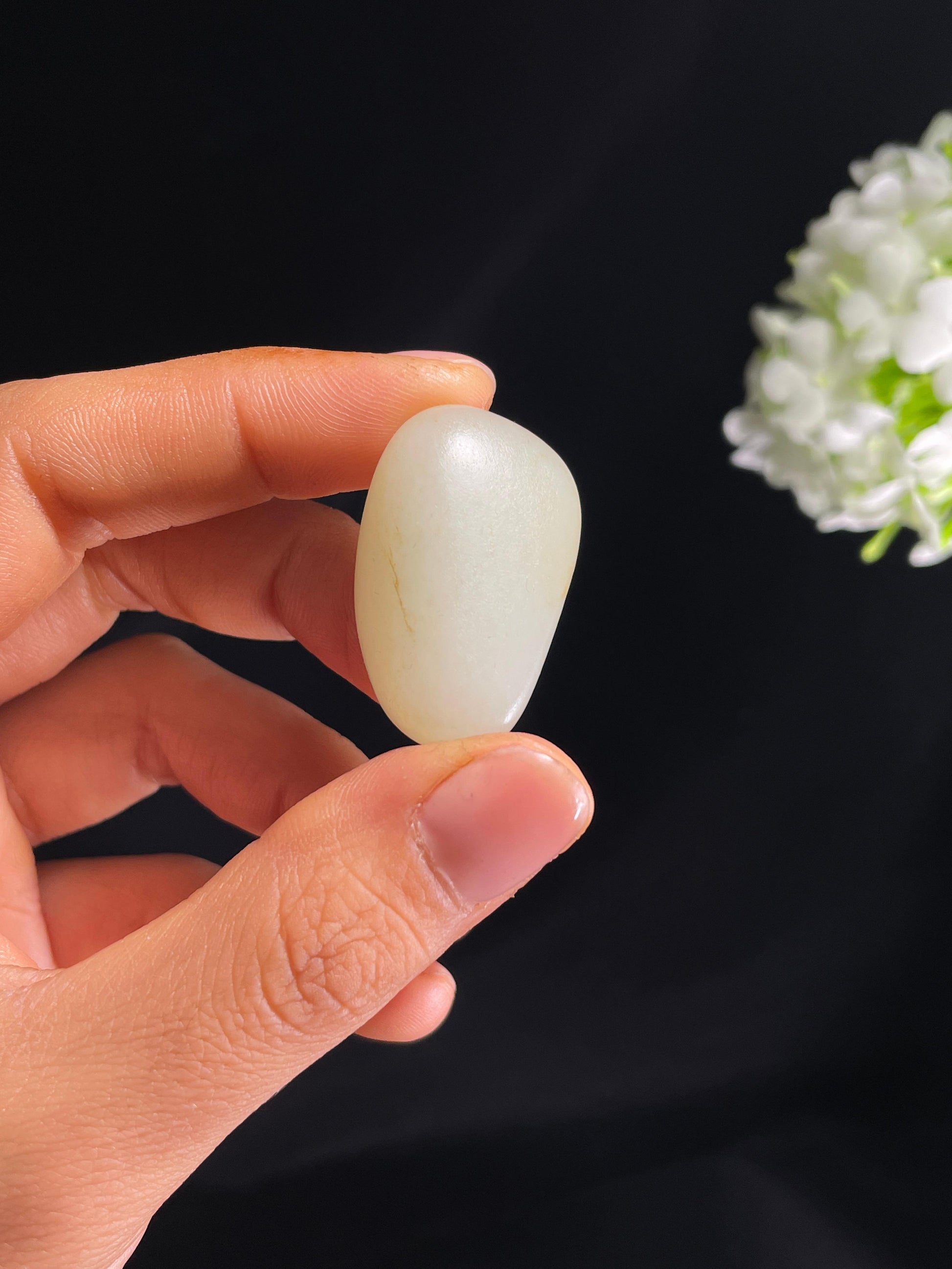 和田玉光白籽籽料原石（yc264636）