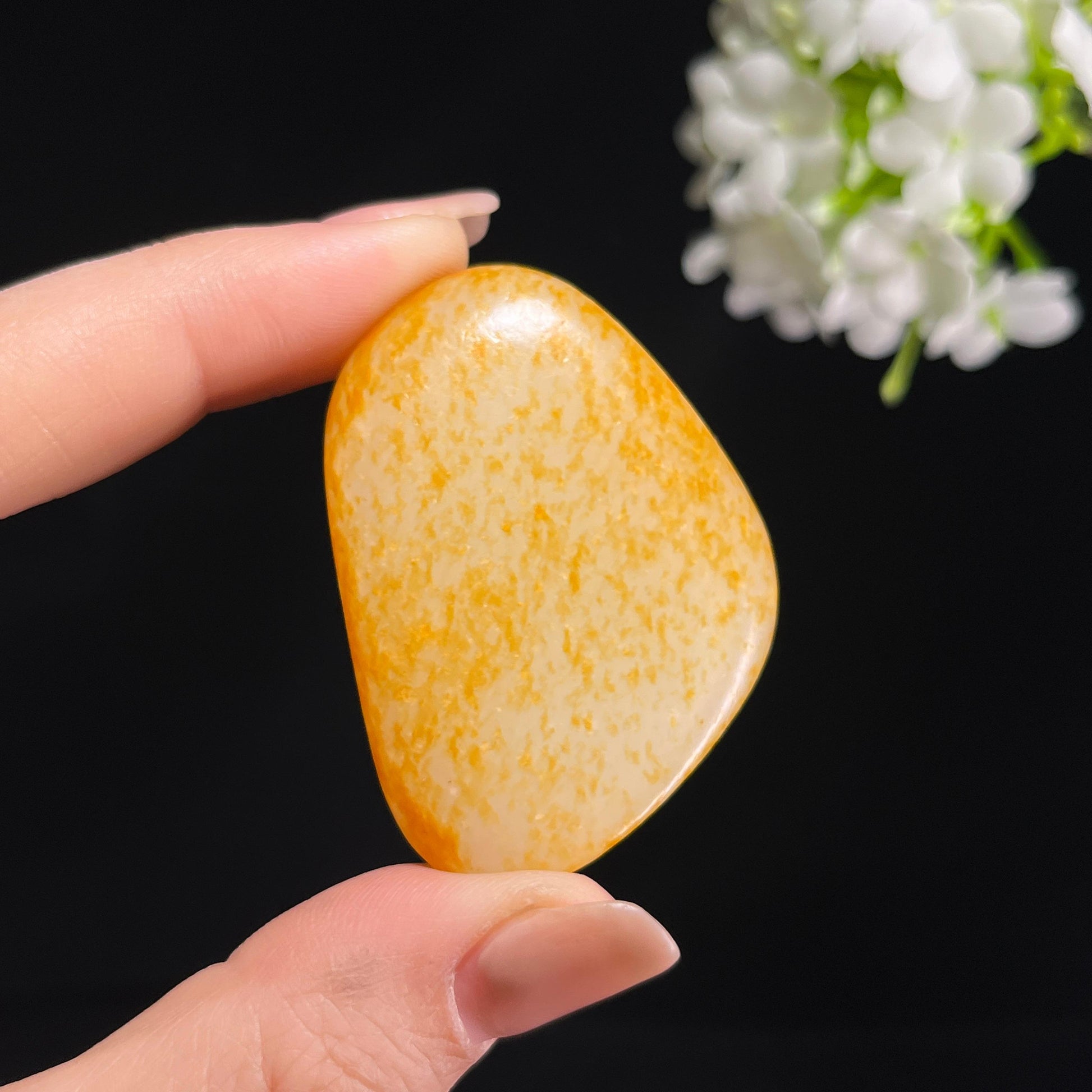 和田玉白玉“金风拂野”通体洒金皮籽料（yc379777）