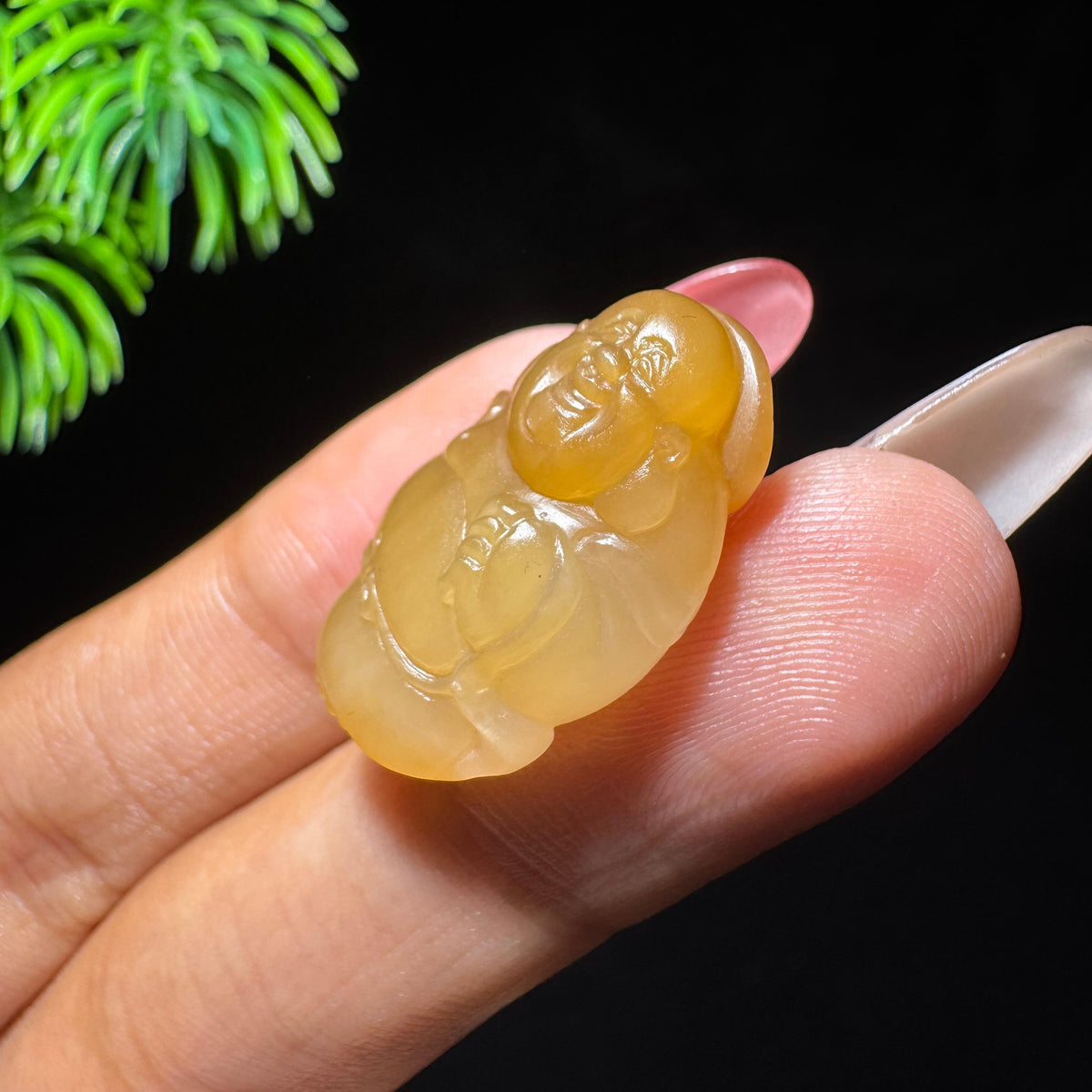 和田玉山料糖白玉佛公（yc716729）