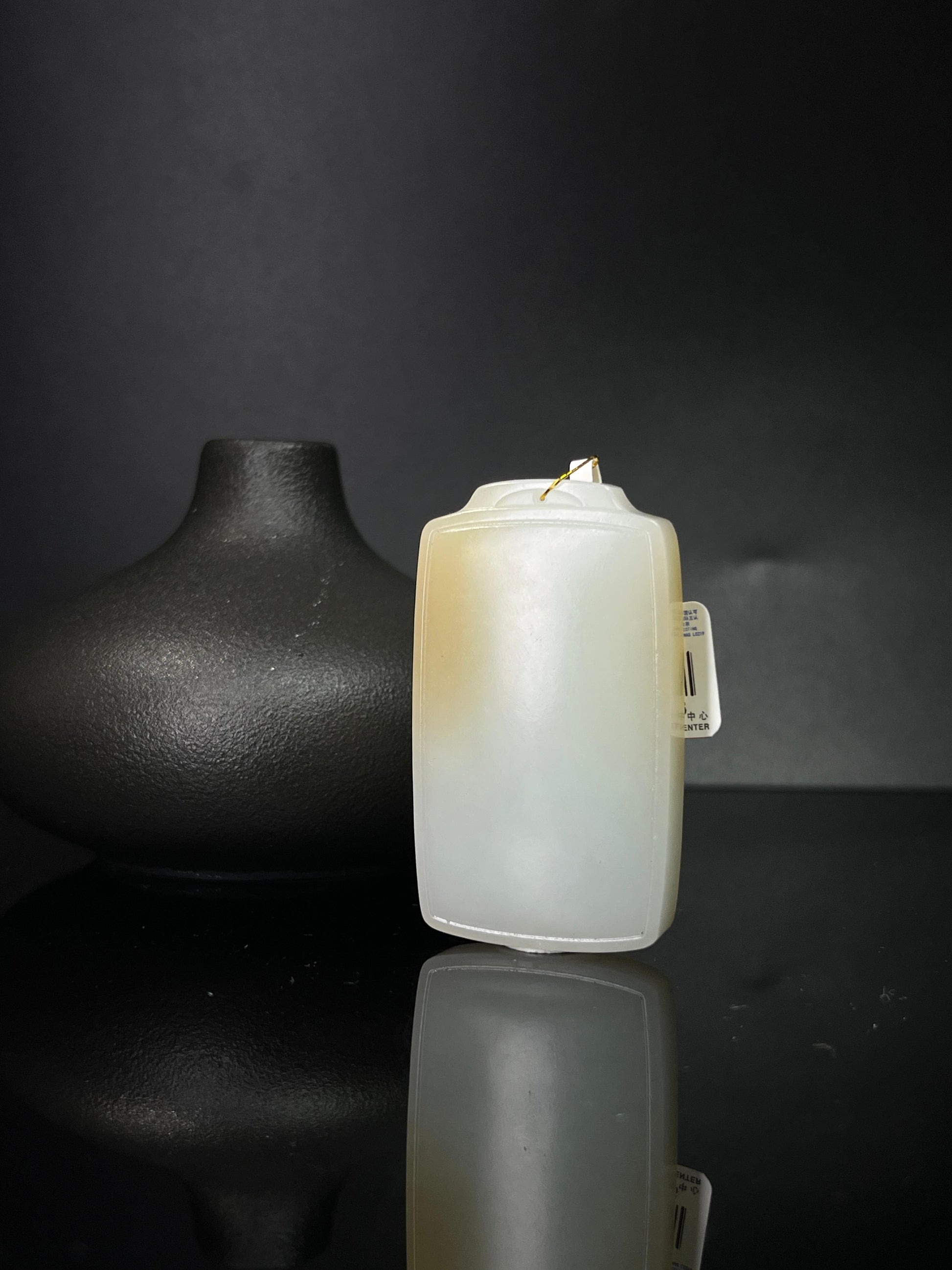 和田玉且末糖白无事牌（yc241019）