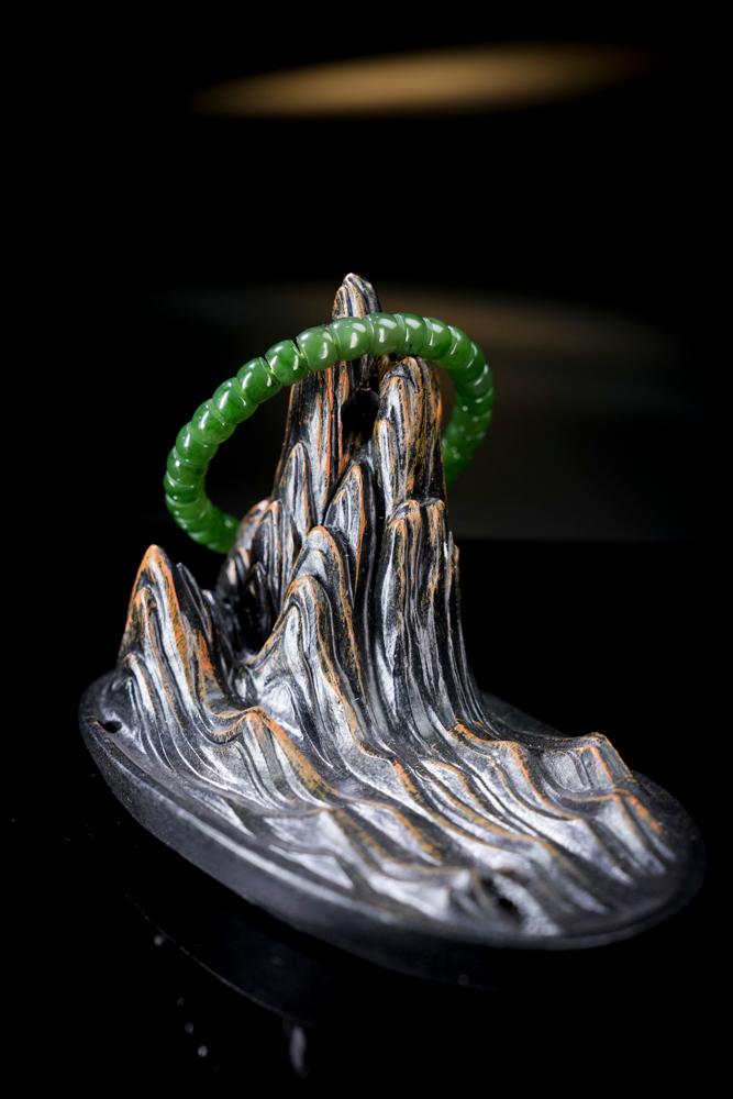 和田玉碧玉手串（卡5.5）（yc253304）