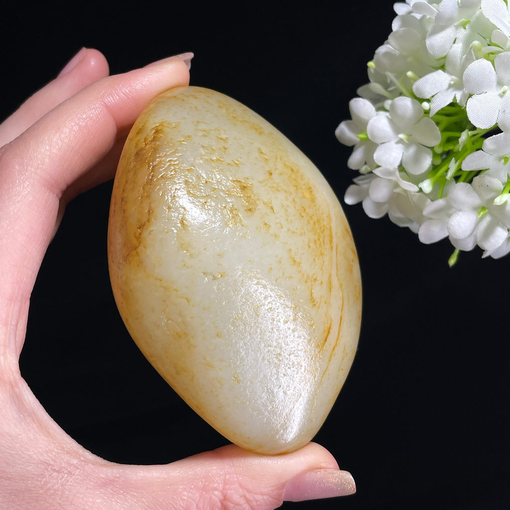 和田玉白玉“晴川浮金”通体洒金皮籽料（yc370112）