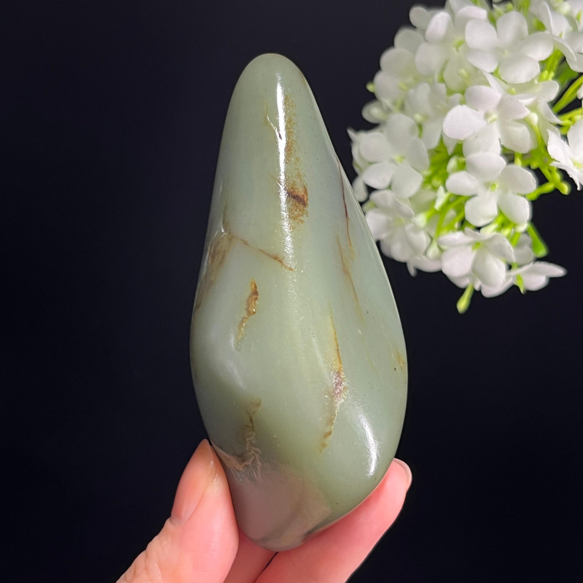 和田玉青玉“墨染青岚”聚黑皮籽料（yc343176）