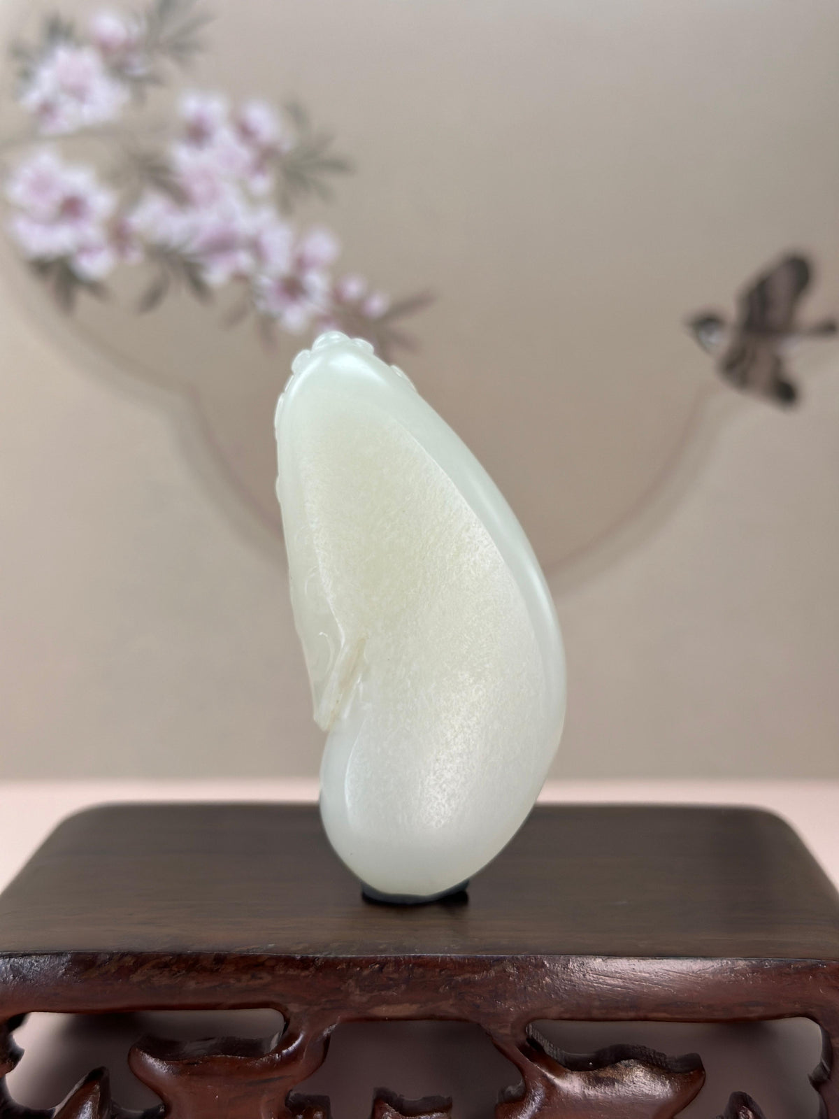 珍品新疆和田玉白玉籽料财神挂件（yc765485）