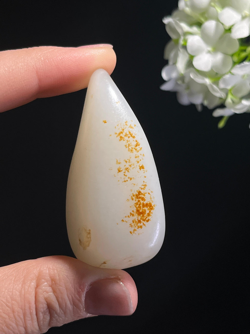 和田玉收藏级羊脂白玉洒金皮籽料原石（yc262752）