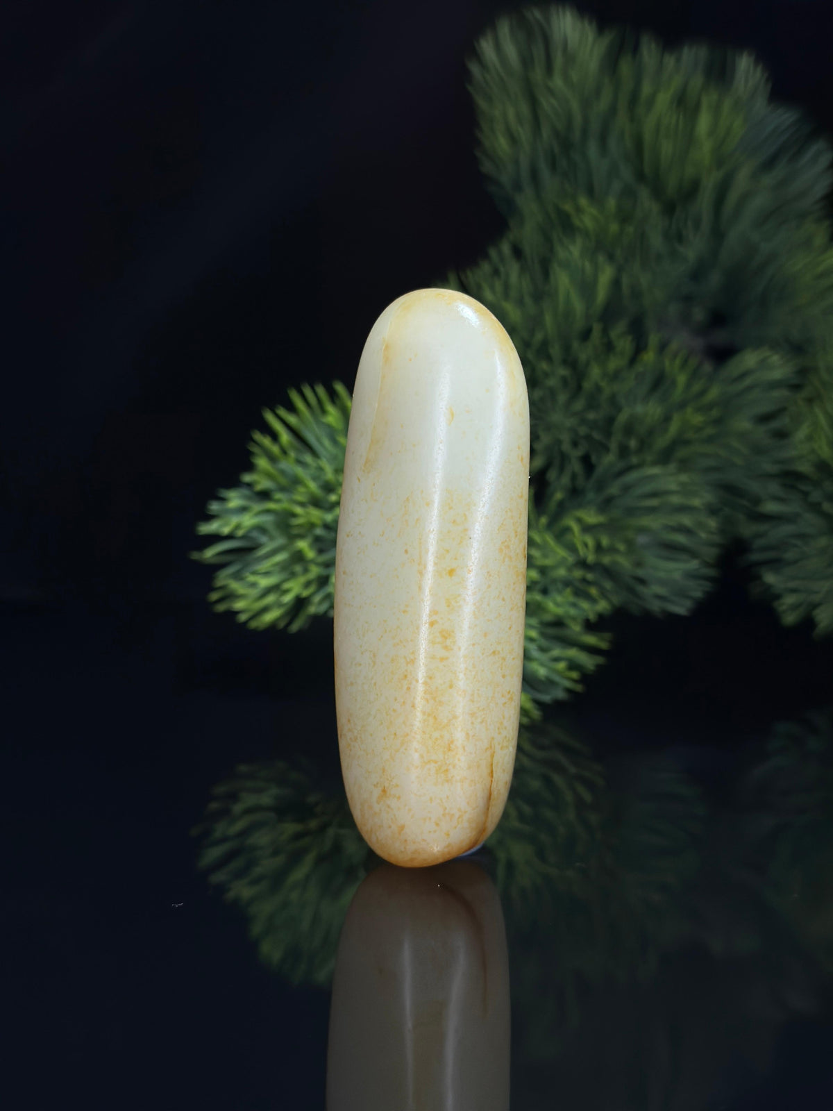 新疆和田玉珍品白玉洒金皮籽料手把件（yc697788）