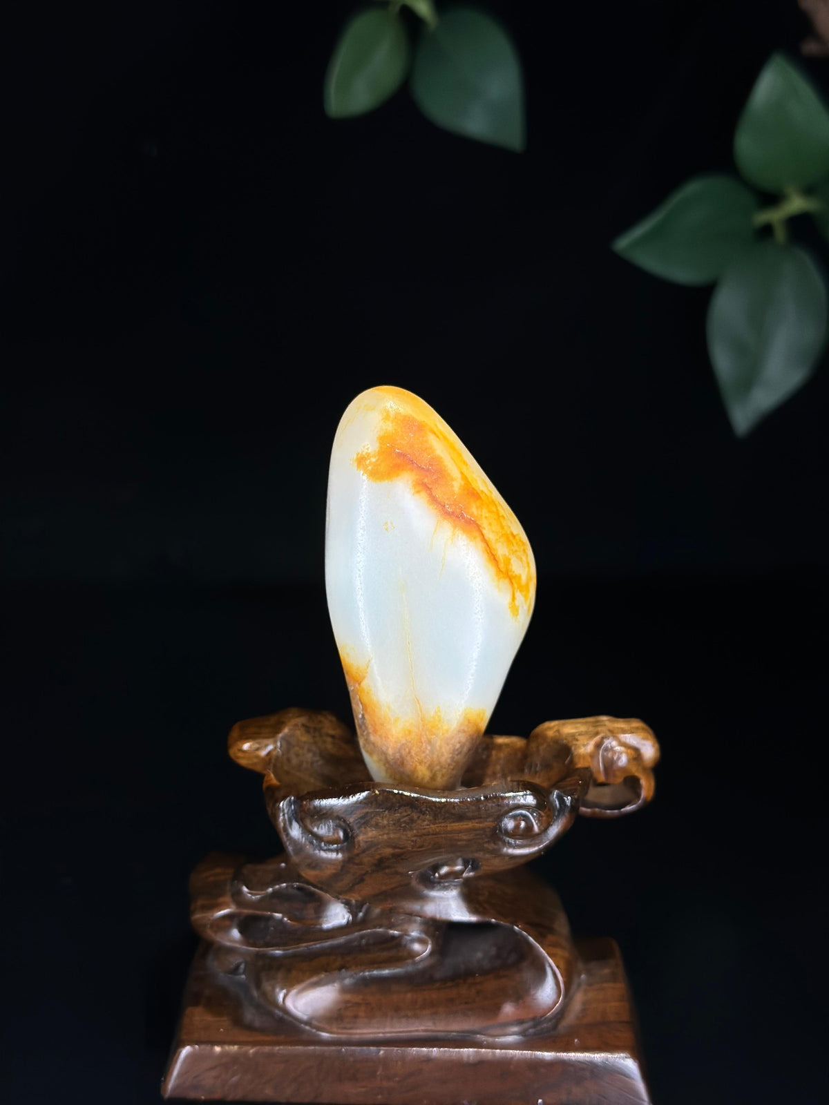 精品新疆和田玉白玉洒金皮籽料（yc775642）