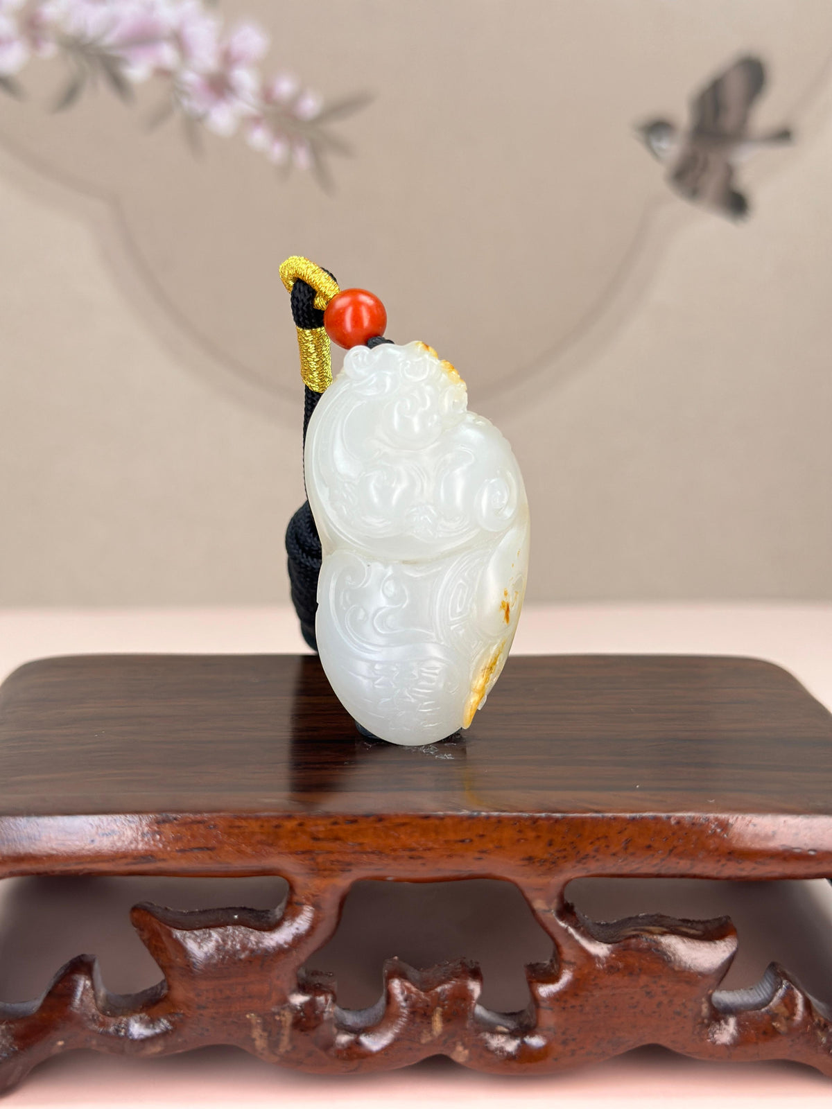 精品新疆和田玉白玉籽料貔貅挂件（yc766516）