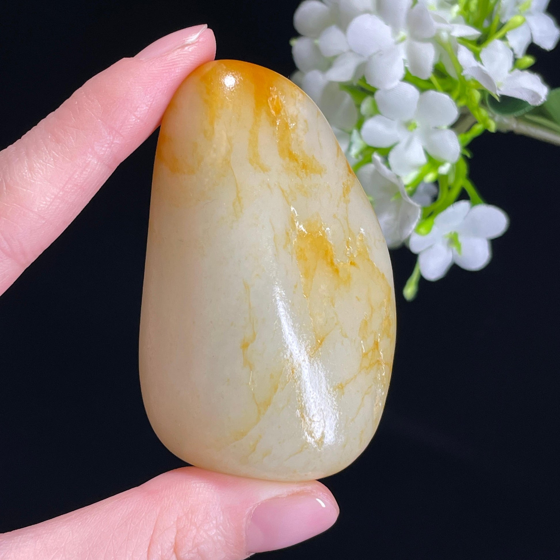 和田玉一级白“月洒金辉”洒金皮籽料（yc316340）