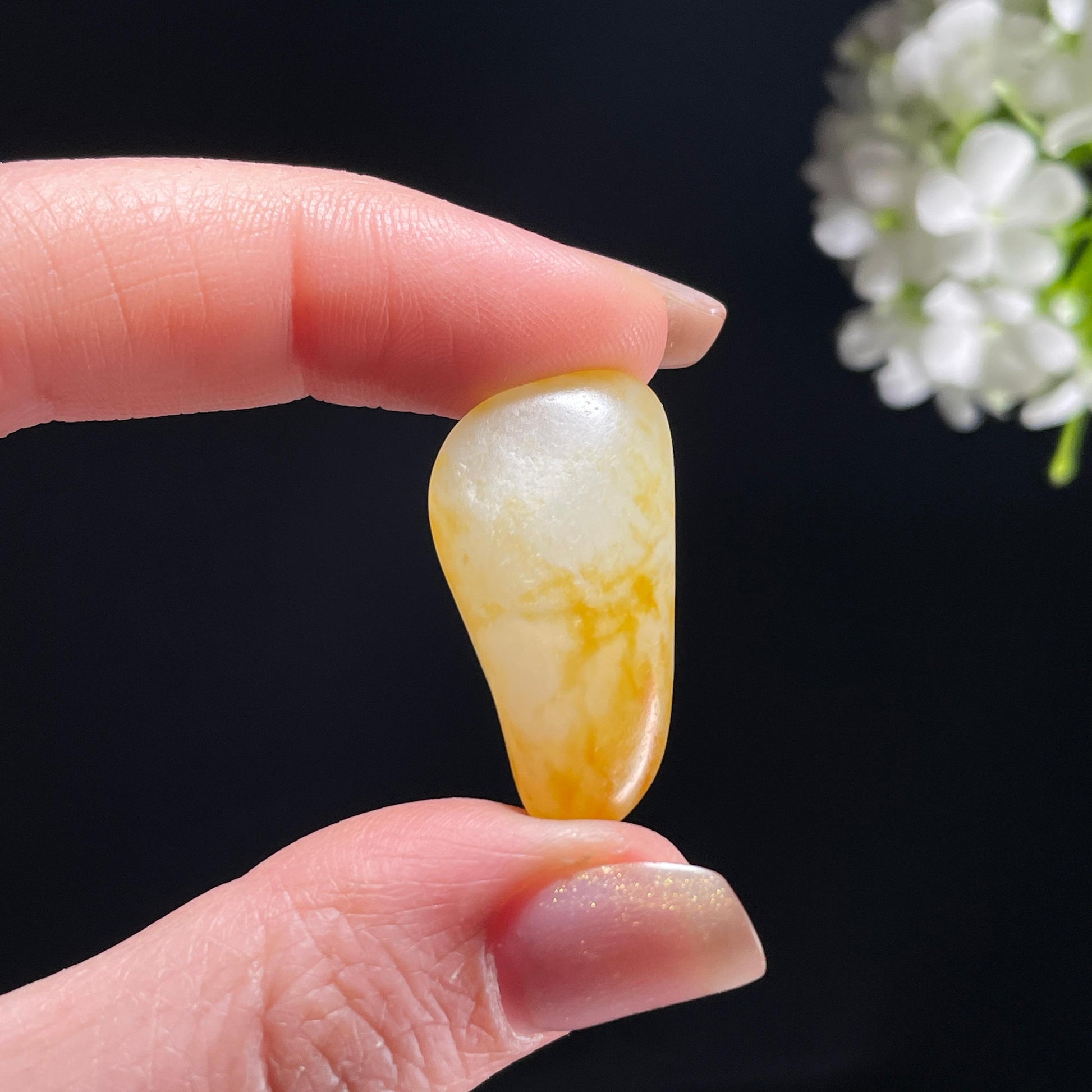 新疆天然和田玉白玉通体洒金皮精品籽料（yc363054）