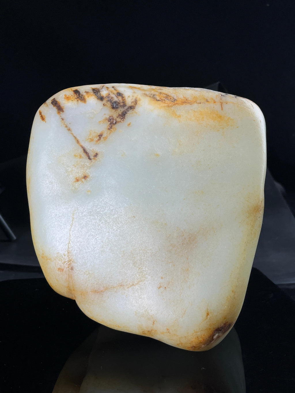 新疆和田玉青白种洒金皮籽料原石（yc259536）