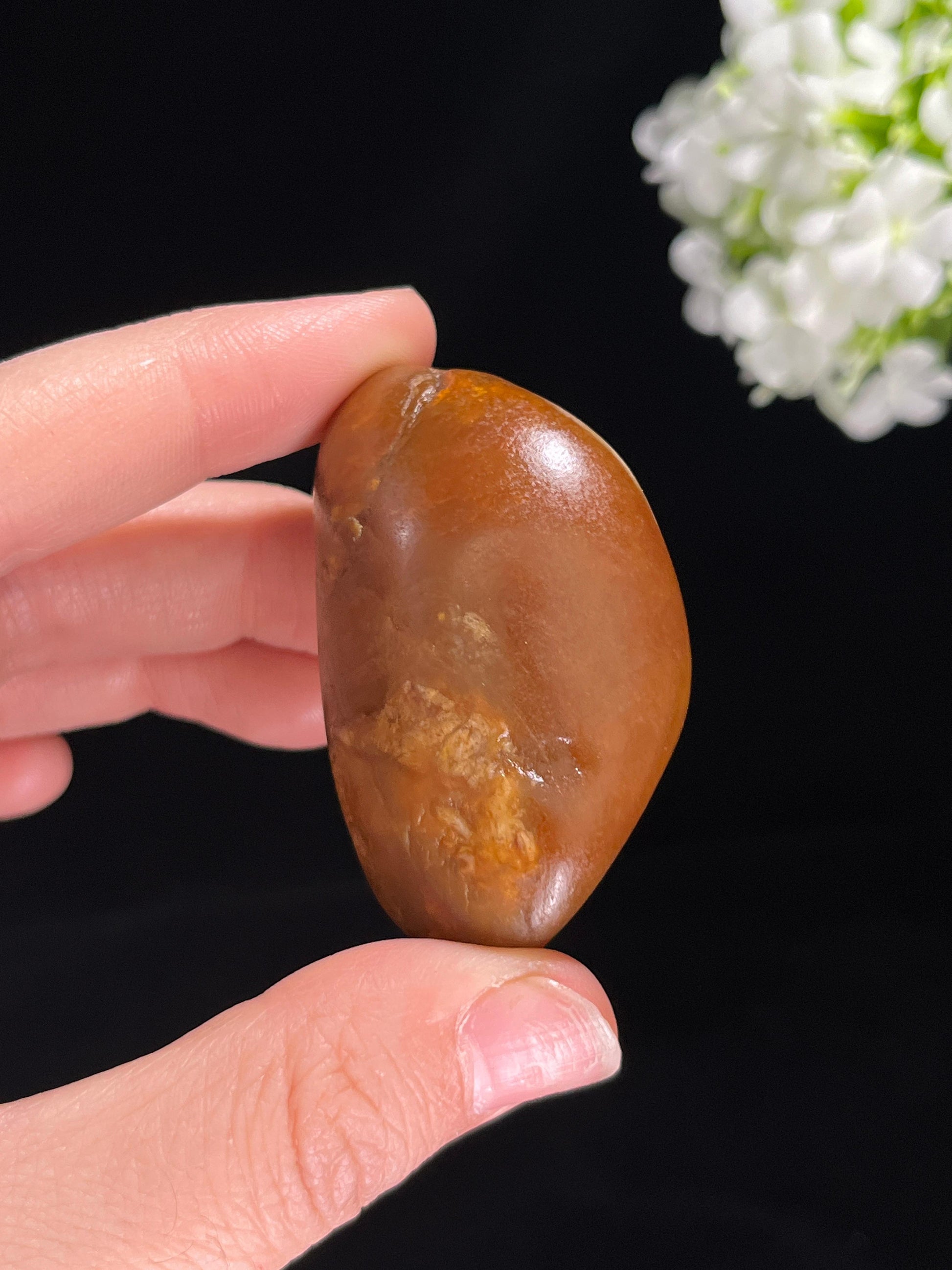 新疆和田玉红沁油皮籽料原石（yc255467）