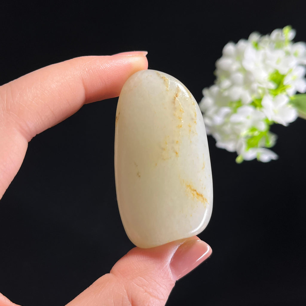 新疆天然和田玉“玉璞金纱”洒金皮籽料原石（yc281573）