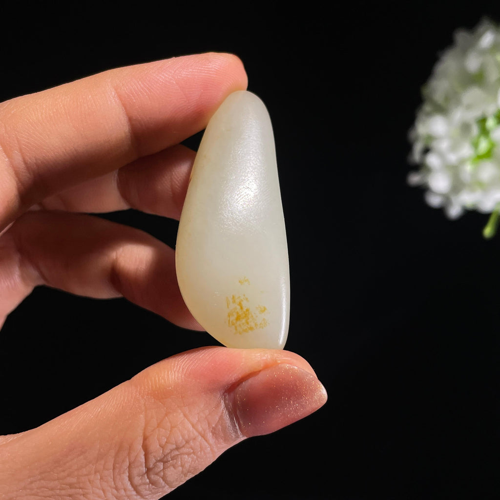 和田玉白玉“秋芒悬玉”洒金皮籽料（yc426254）
