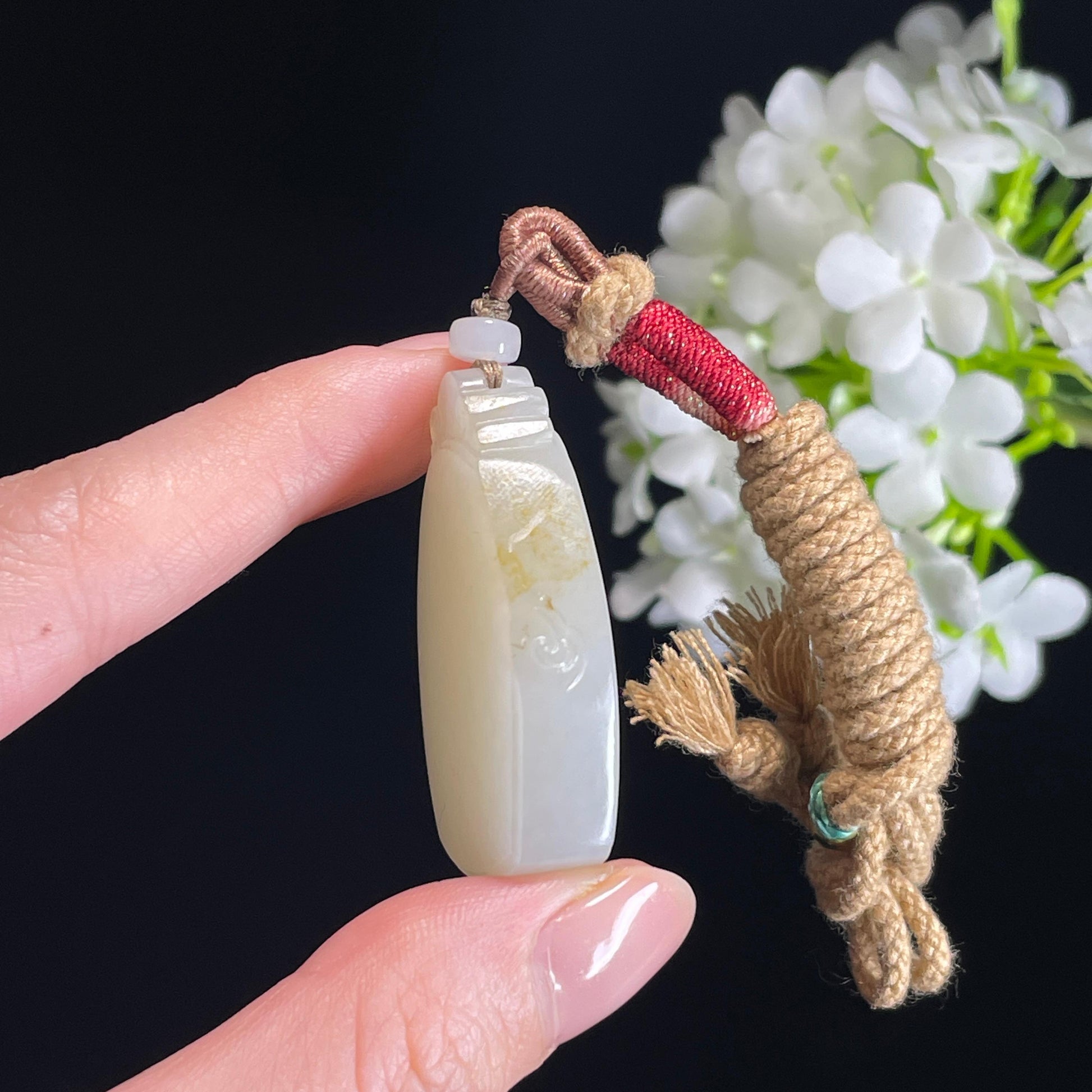 和田玉籽料白玉 “雅形素福挂件”（yc325534）