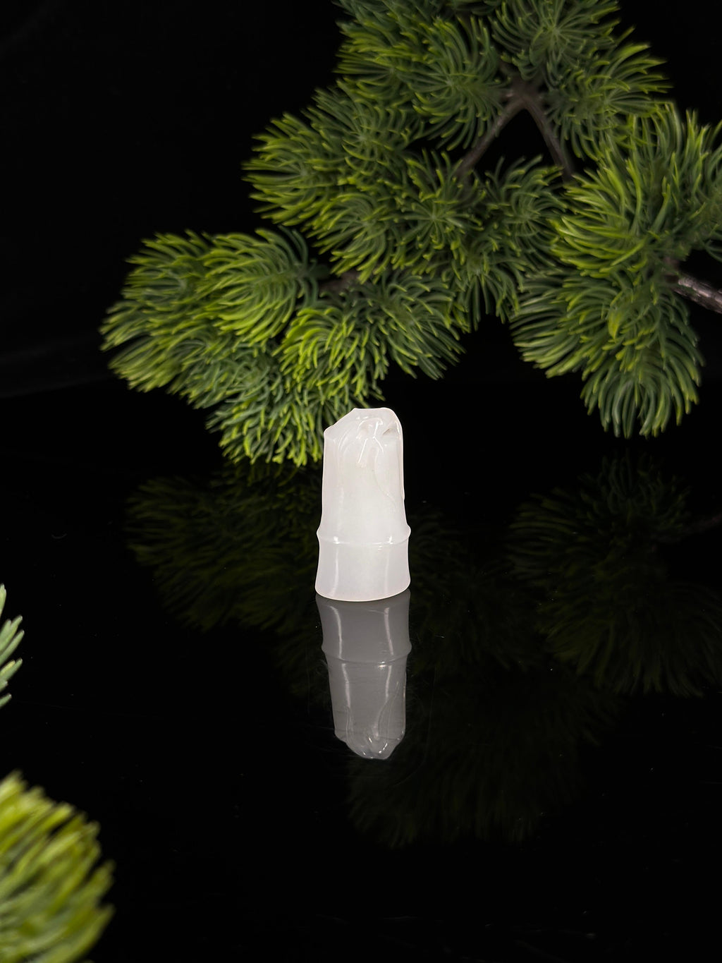 和田玉节节高升白玉竹节精品吊坠（yc484764）