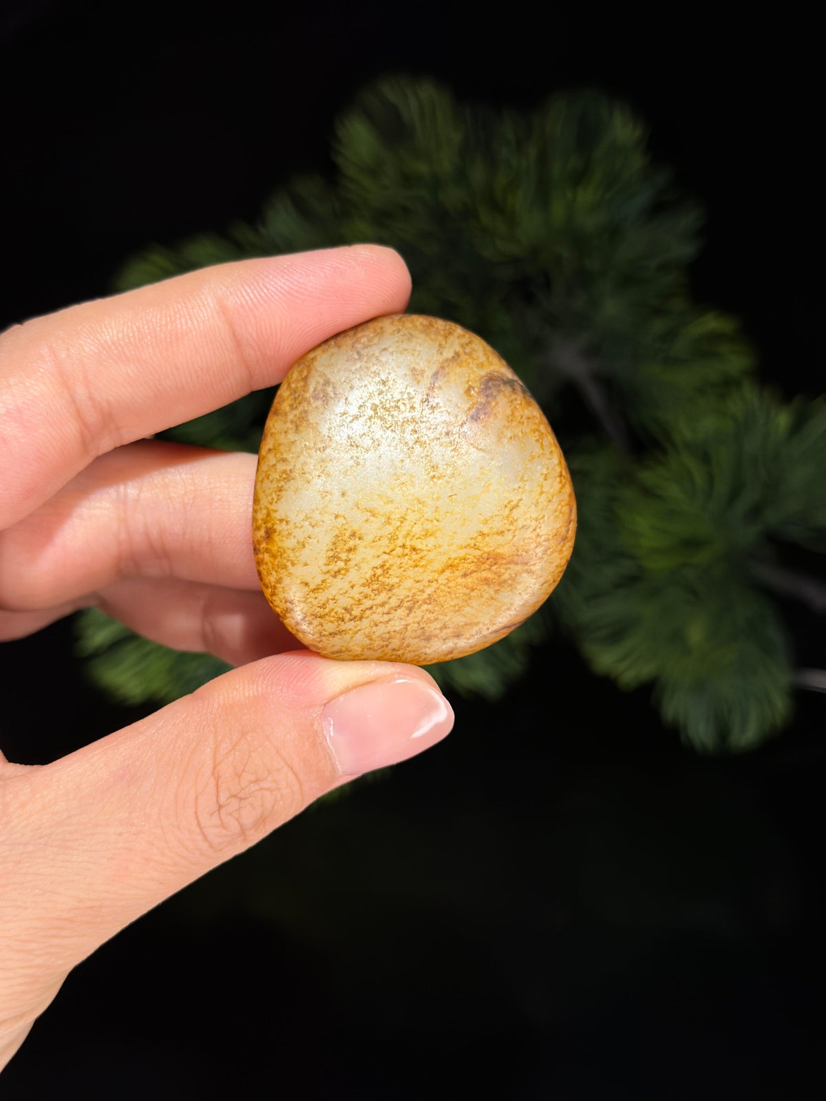 新疆和田玉暖白种秋梨皮珍品挂件籽（yc507151）
