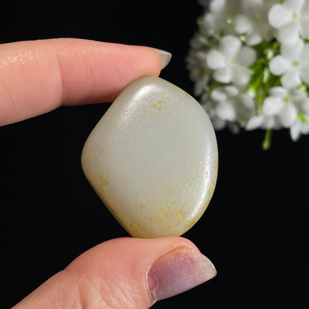 和田玉白玉“金运恒通”洒金皮籽料（yc328975）