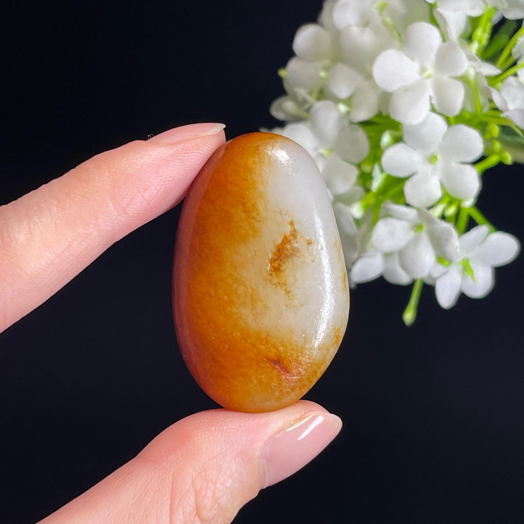 和田玉洒金黄皮“金玉良缘”籽料（yc328357）