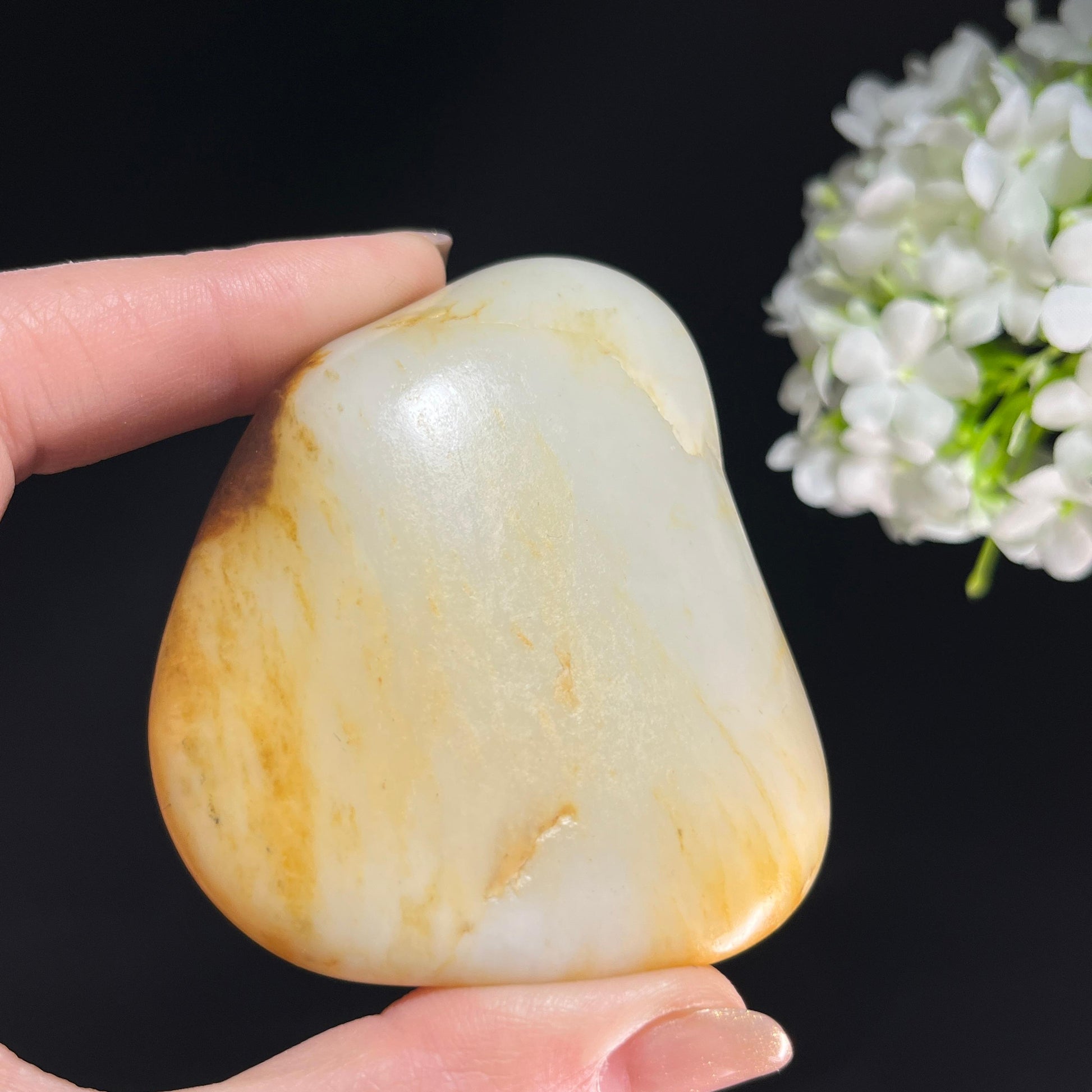 和田玉白玉“金纹暮云”褐皮洒金皮籽料（yc350457）