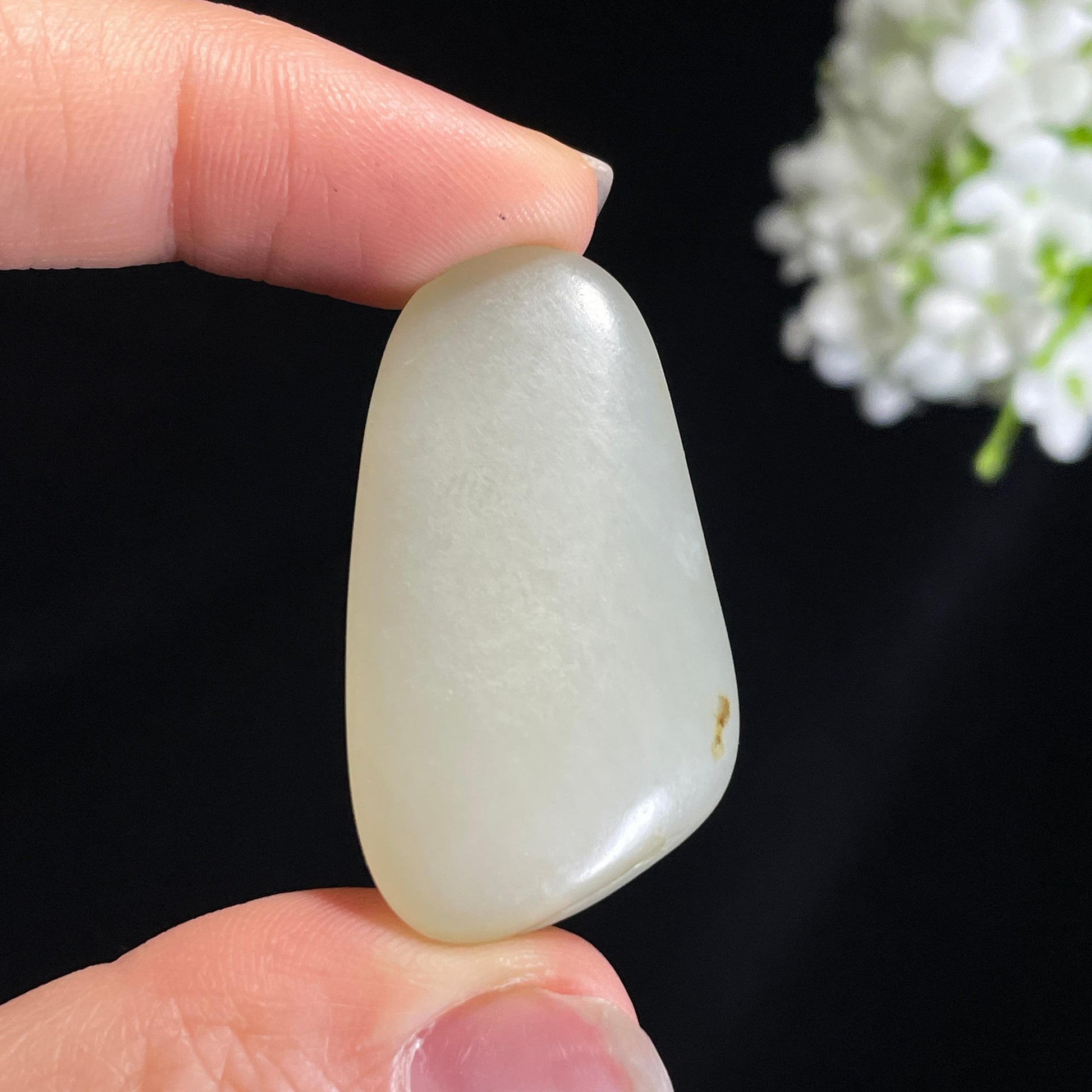 和田玉白玉“夕痕浅渡”黑皮籽料（yc416502）