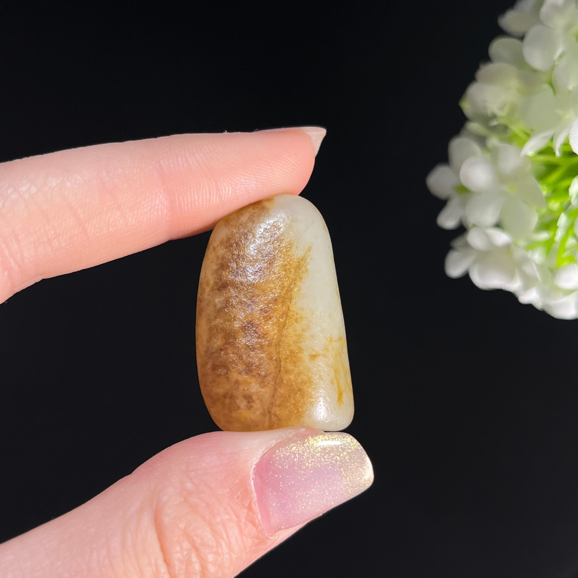 和田玉青白玉“寒柯晓露”秋梨皮洒金皮籽料（yc361364）