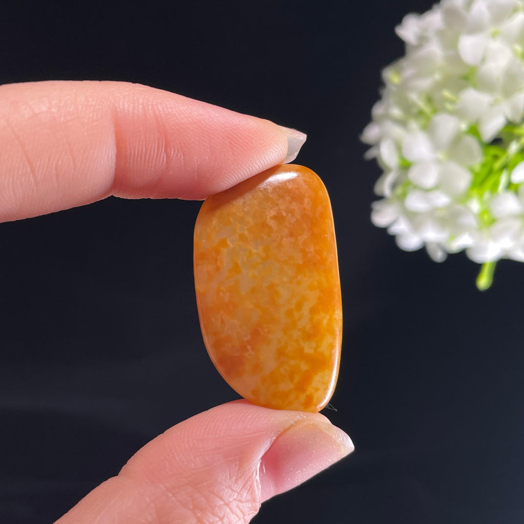 和田玉白玉“寒汀金粟”通体洒金皮籽料（yc408753）