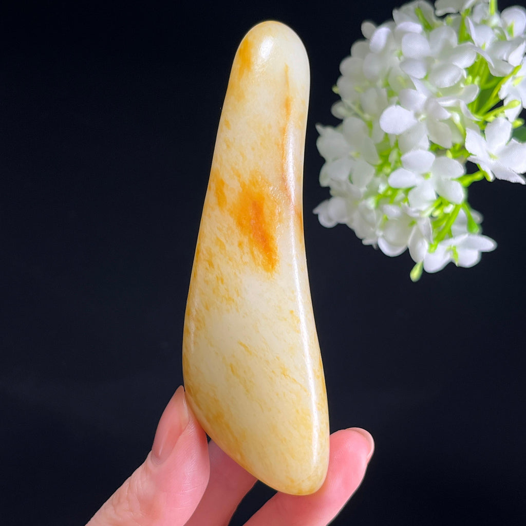和田玉白玉“金红流纹”洒金红皮籽料（yc345887）