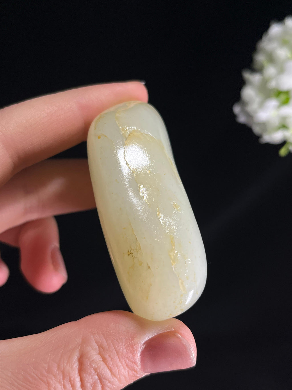 和田玉白玉籽料原石手把件（yc265599）