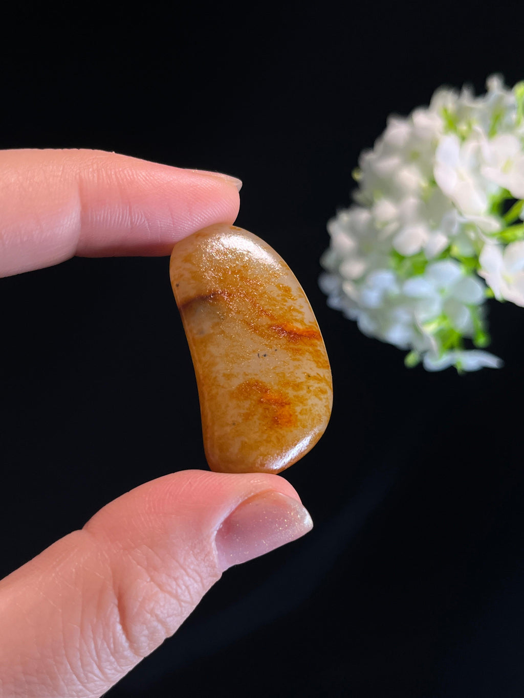新疆天然和田玉洒金皮籽料原石（yc274684）