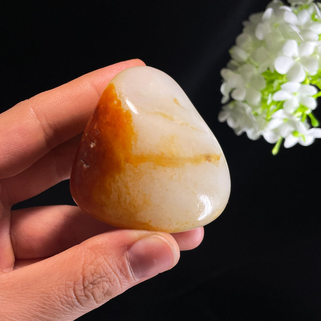 和田玉白玉“红锦缠云”聚红皮洒金皮籽料（yc356014）