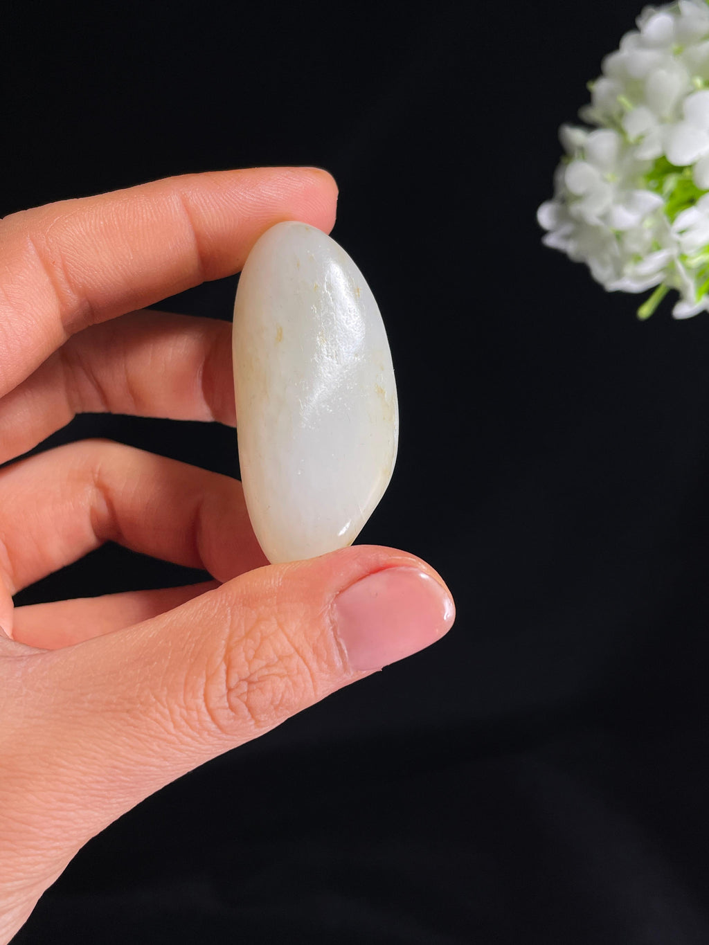 和田玉白玉水滴型籽料原石（yc265221）