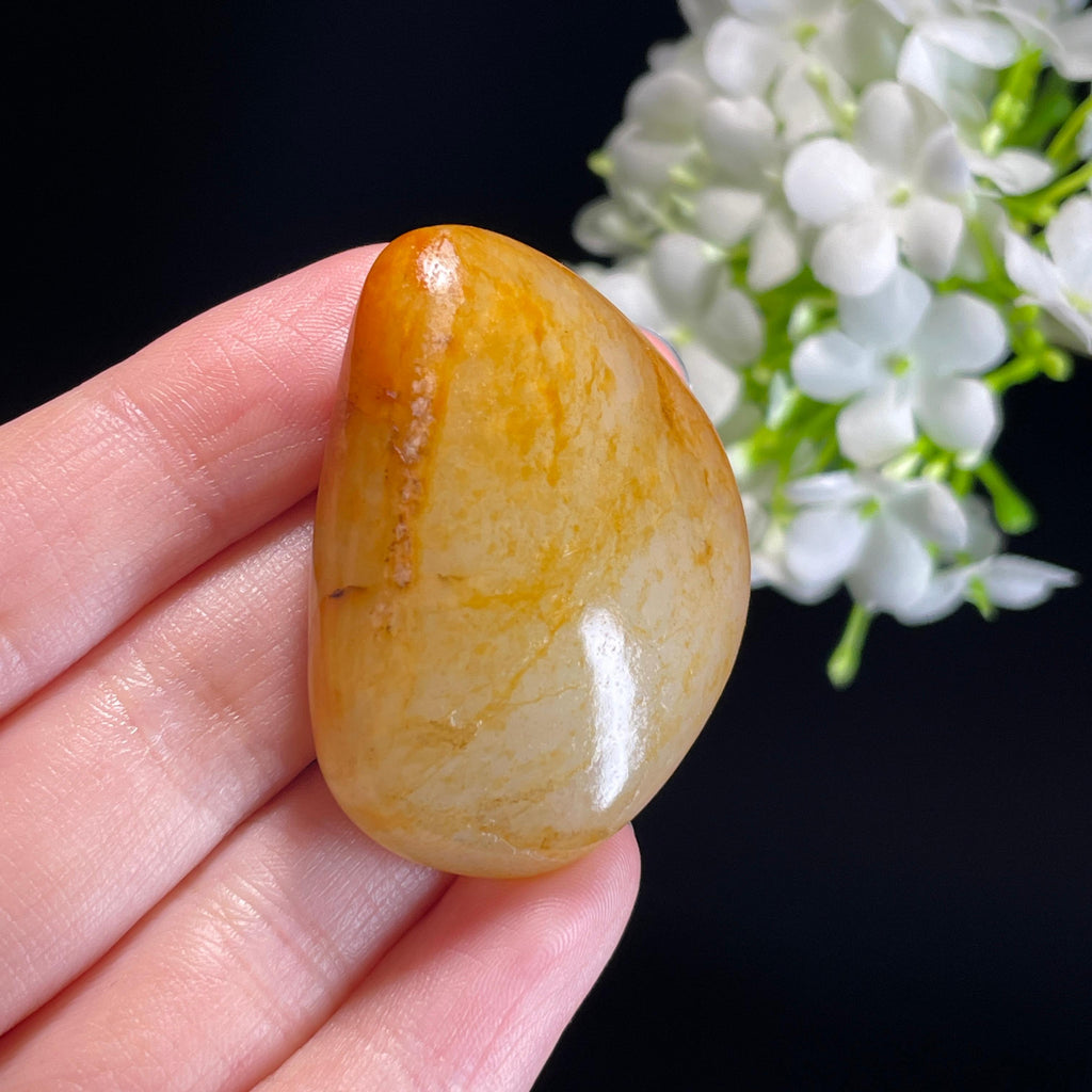 和田玉白玉“杏雨凝脂”洒金皮洒红皮籽料（yc337290）
