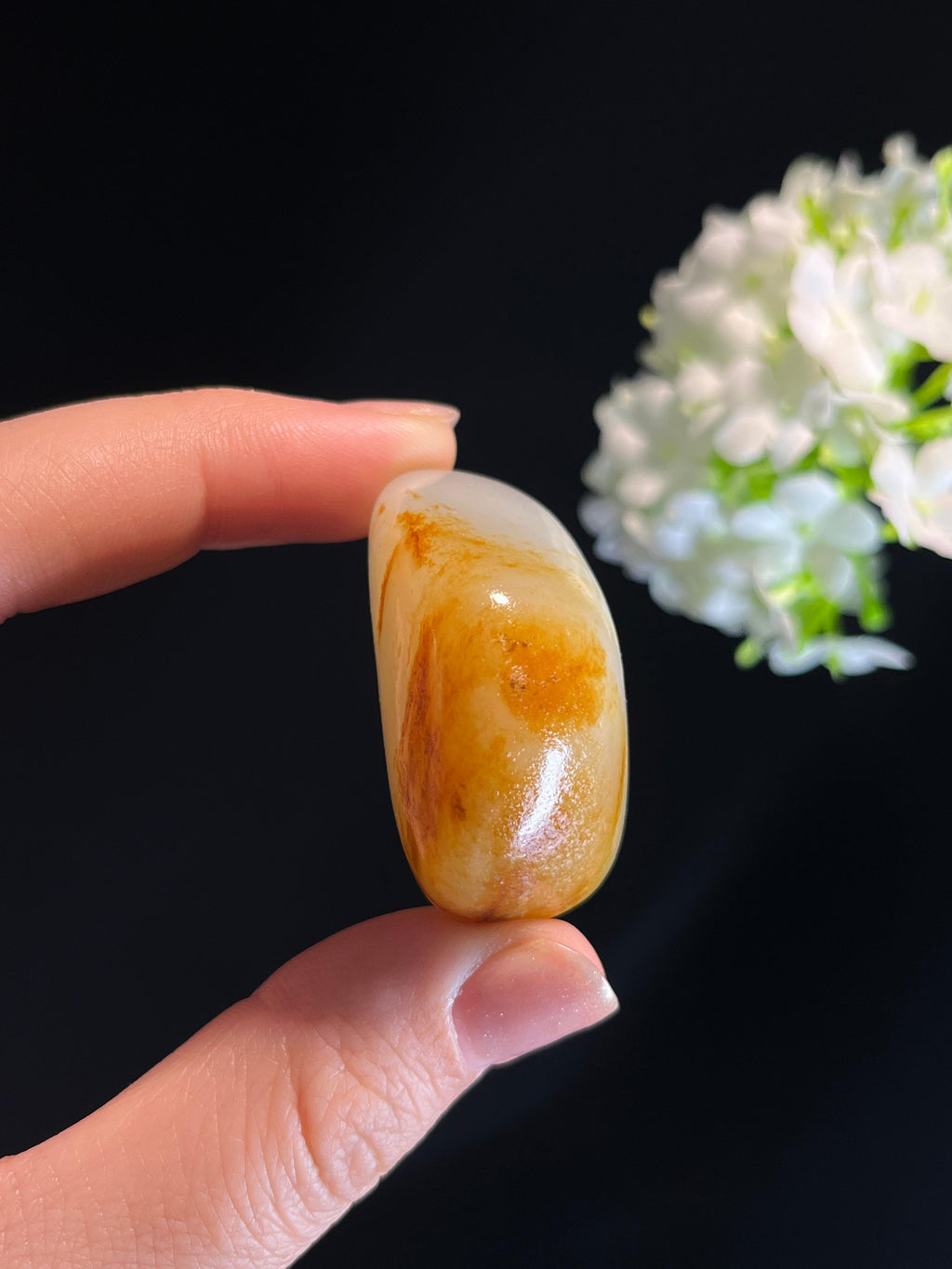 新疆天然和田玉洒金皮籽料原石（yc274640）