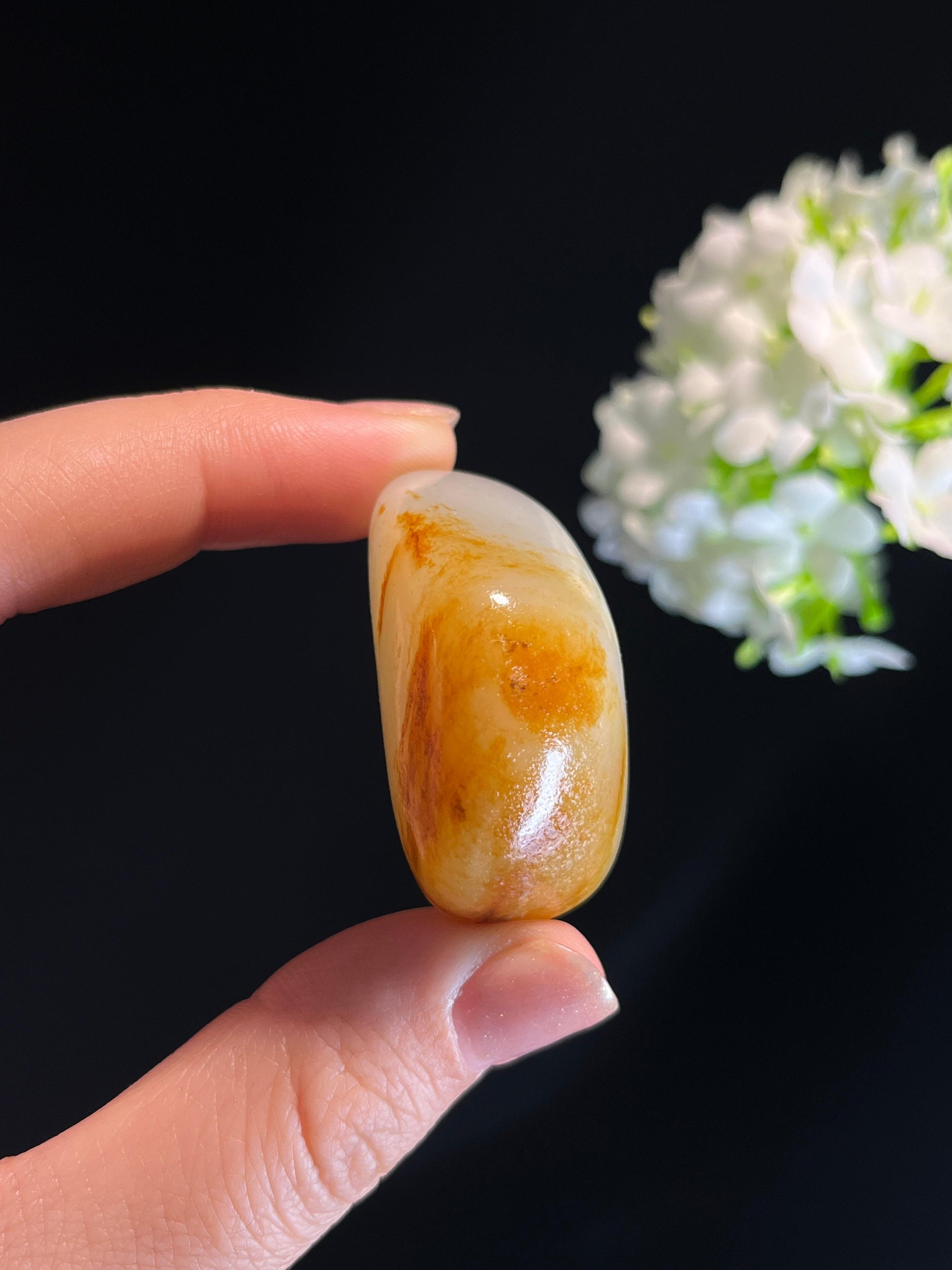 新疆天然和田玉洒金皮籽料原石（yc274640）