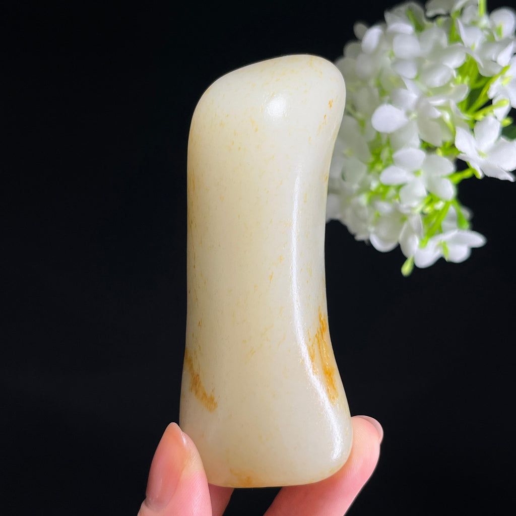 和田玉白玉“金风拂珮”洒金皮籽料（yc345882）