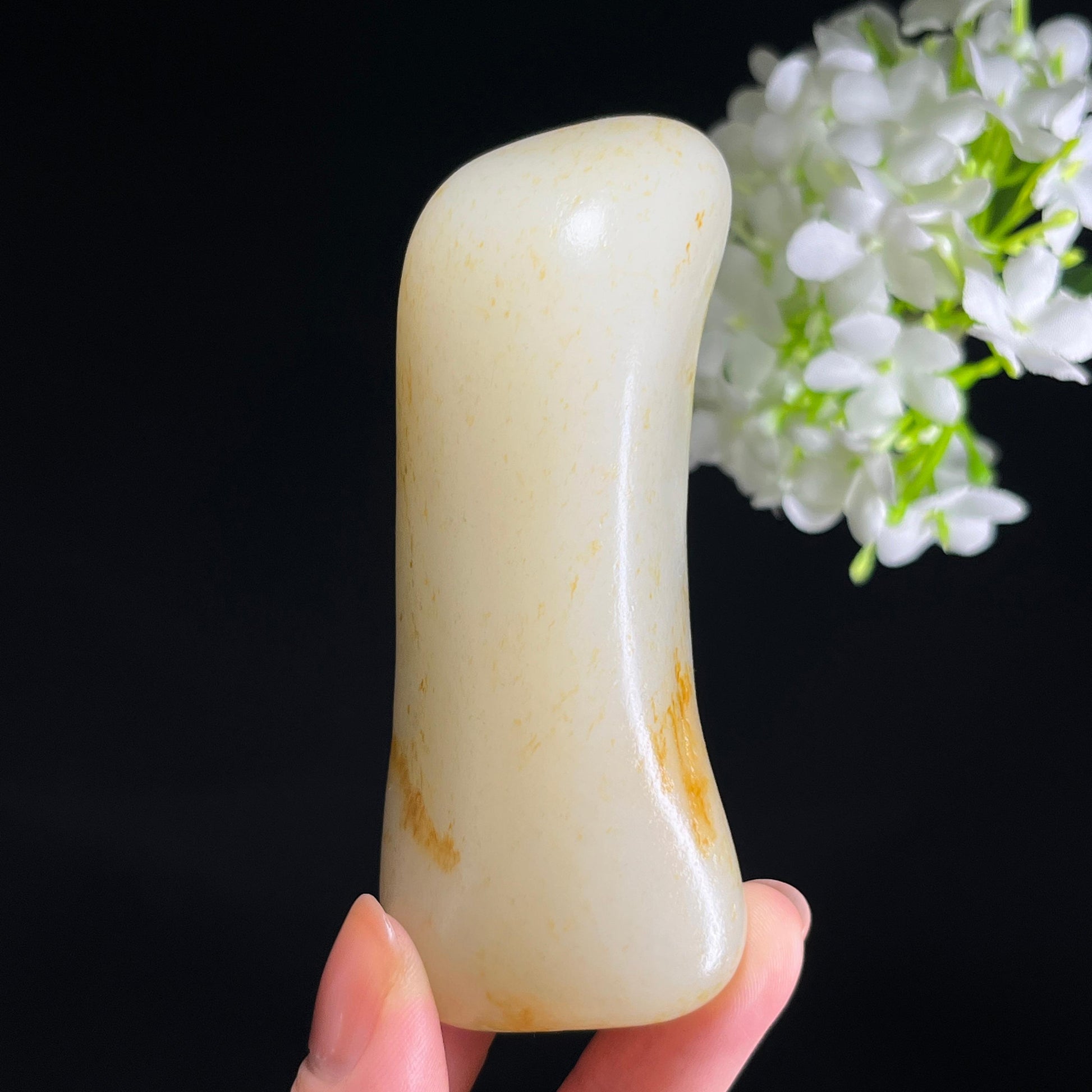 和田玉白玉“金风拂珮”洒金皮籽料（yc345882）