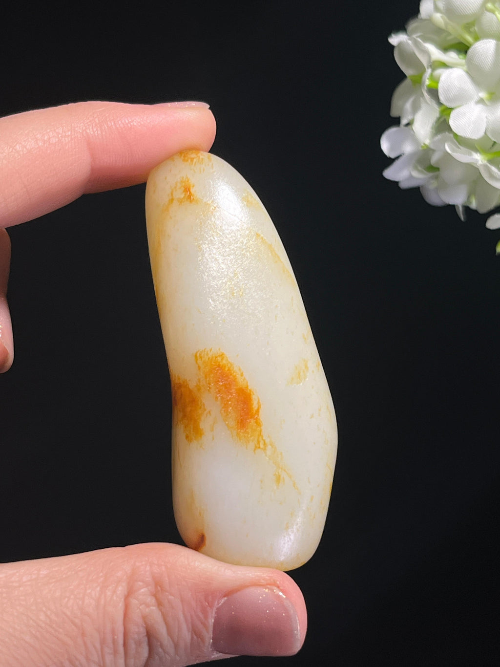 和田玉收藏级聚红洒金皮籽料原石（yc262838）