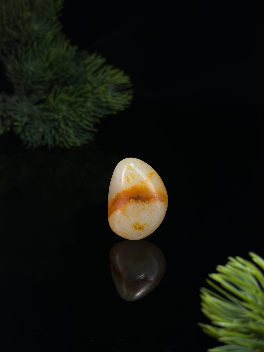 新疆和田玉白玉意境红皮洒金皮精品挂件籽（yc479162）