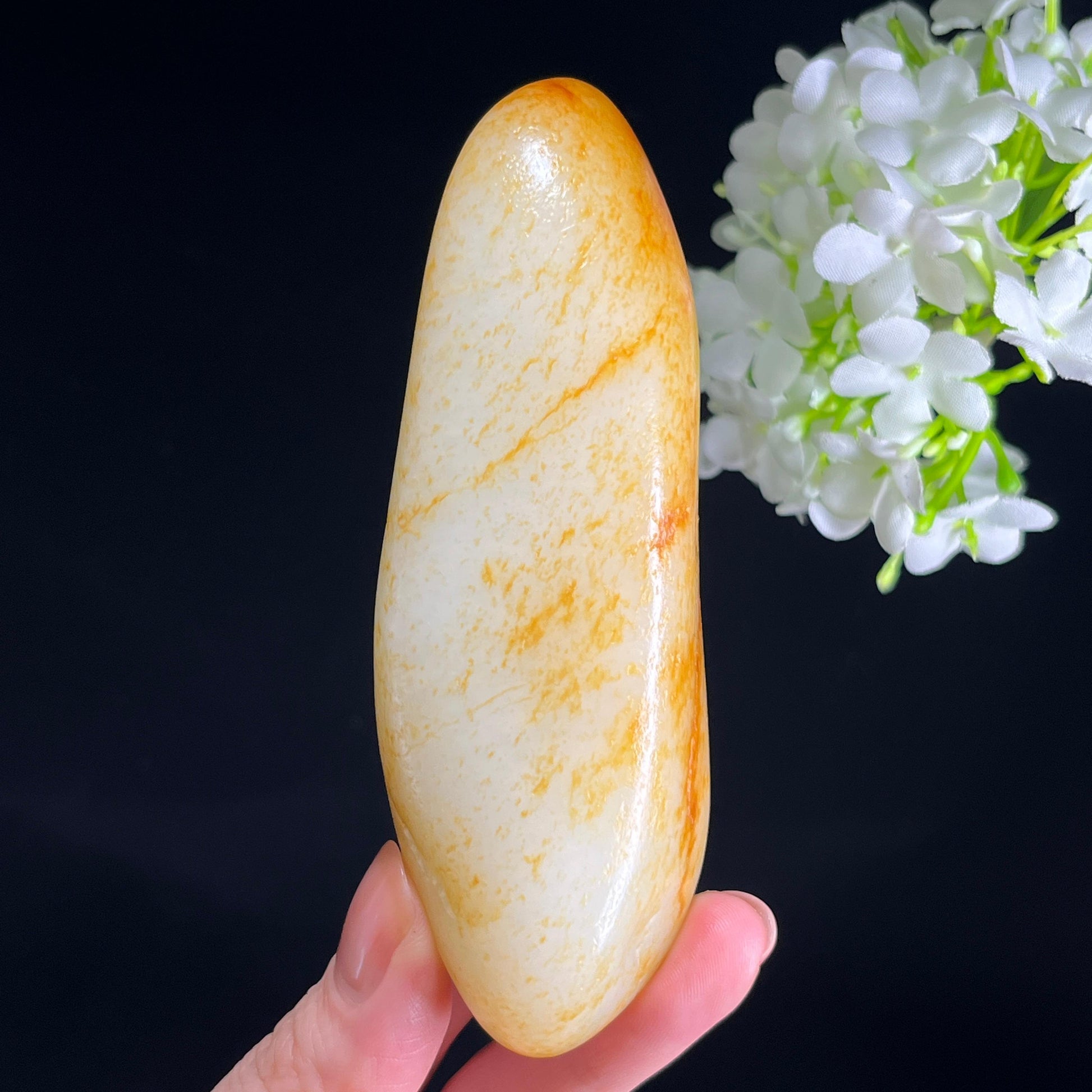 和田玉白玉“金毫凝霜”红皮洒金皮籽料（yc345790）