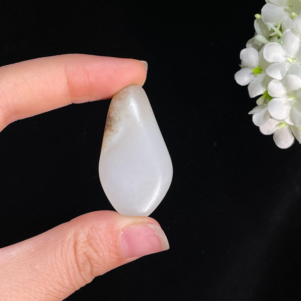 和田玉白玉“松间微雨”秋梨皮籽料（yc415107）