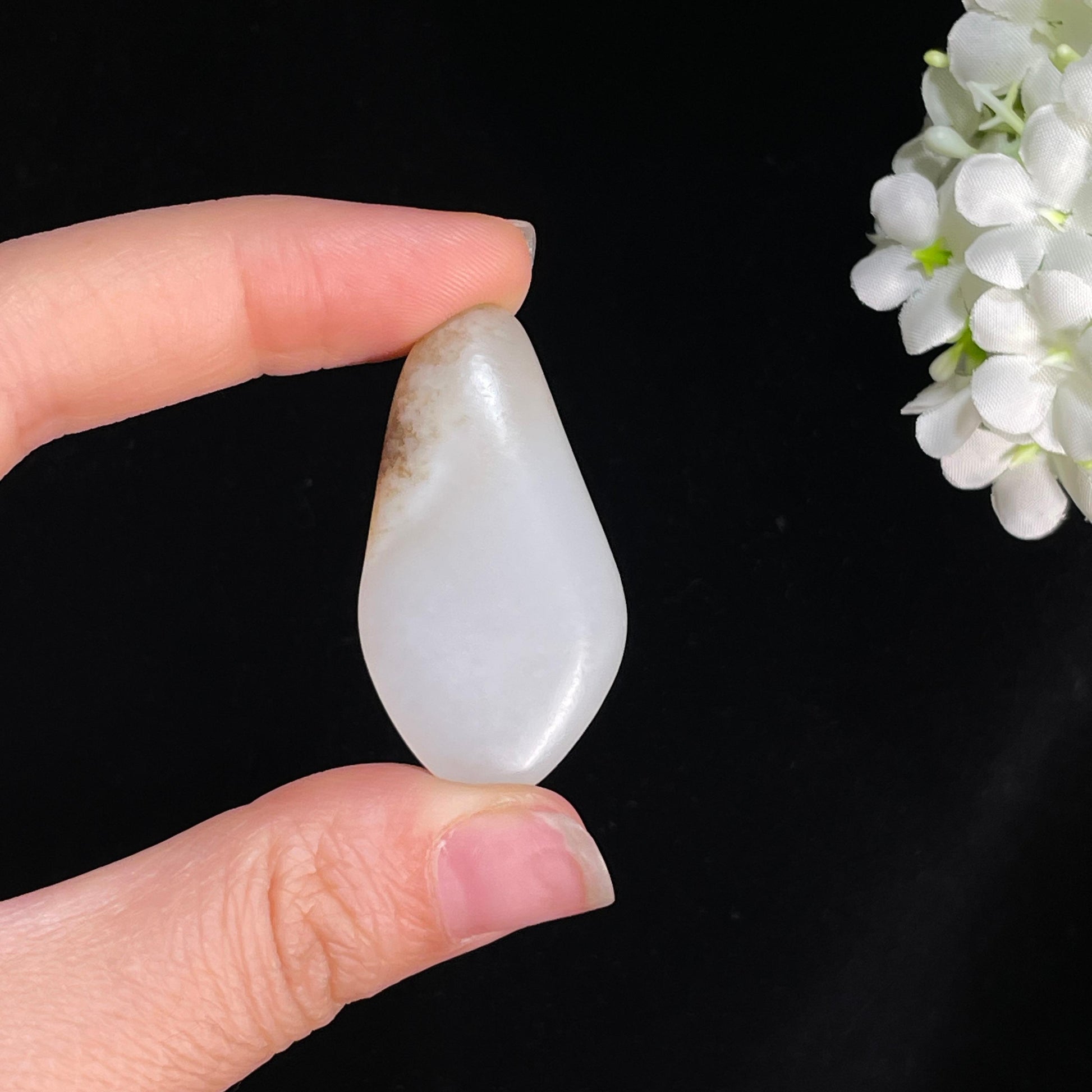 和田玉白玉“松间微雨”秋梨皮籽料（yc415107）