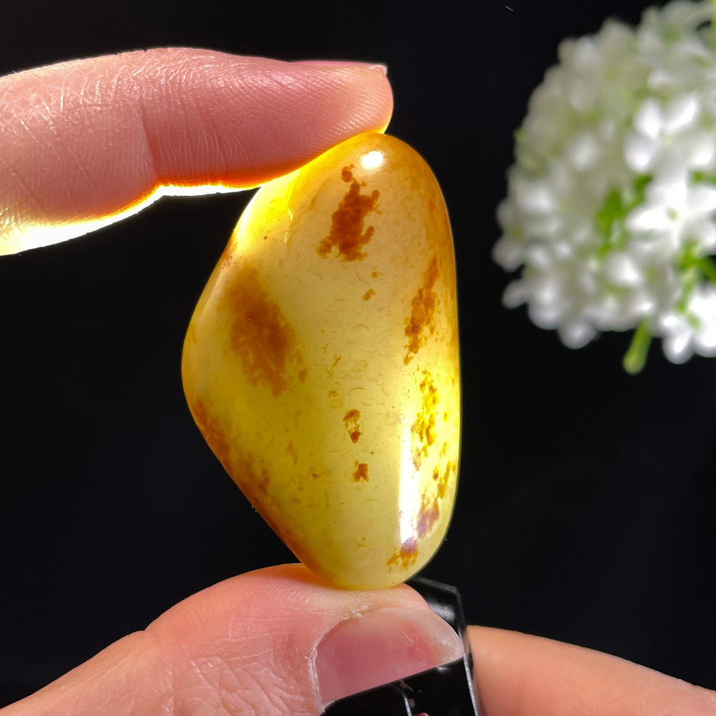 和田玉“红雨落潭”青白玉聚红皮籽料（yc420569）