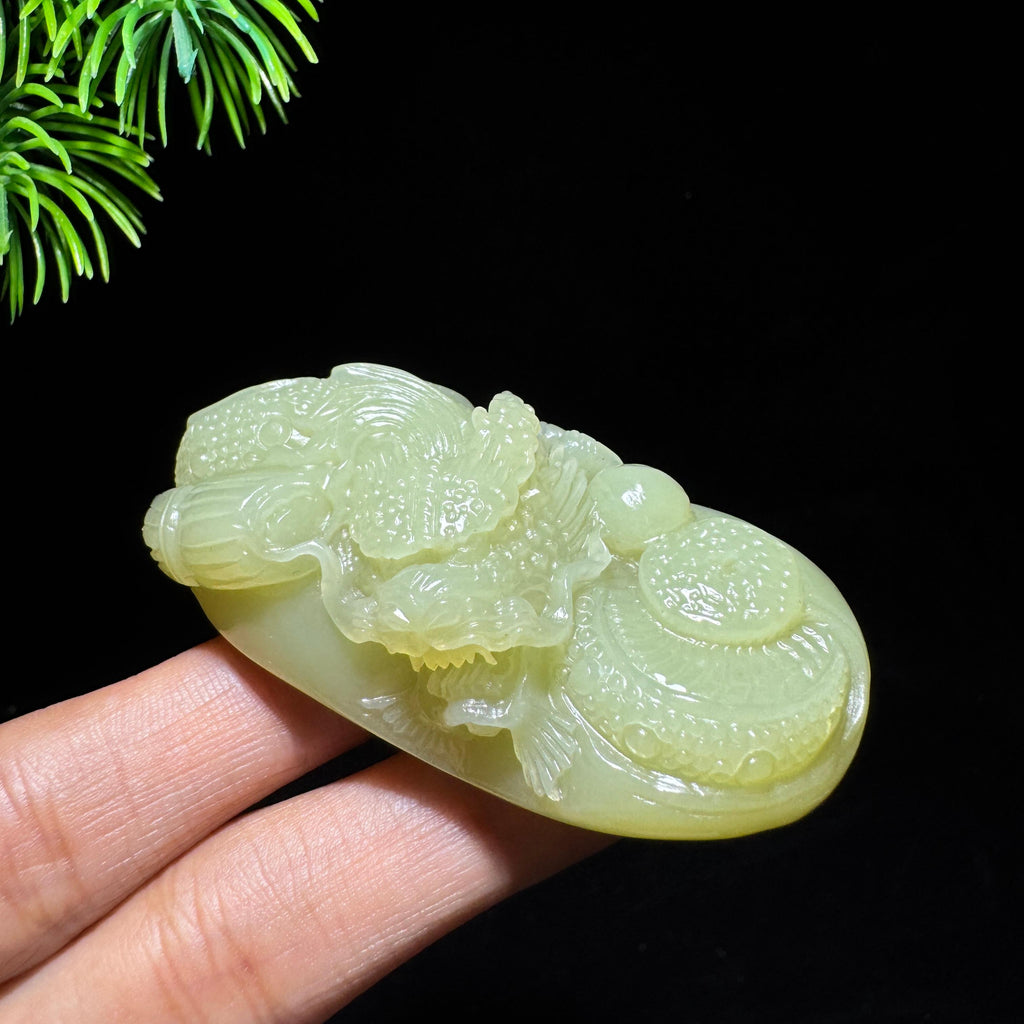 和田玉山料黄玉龙（yc681370）