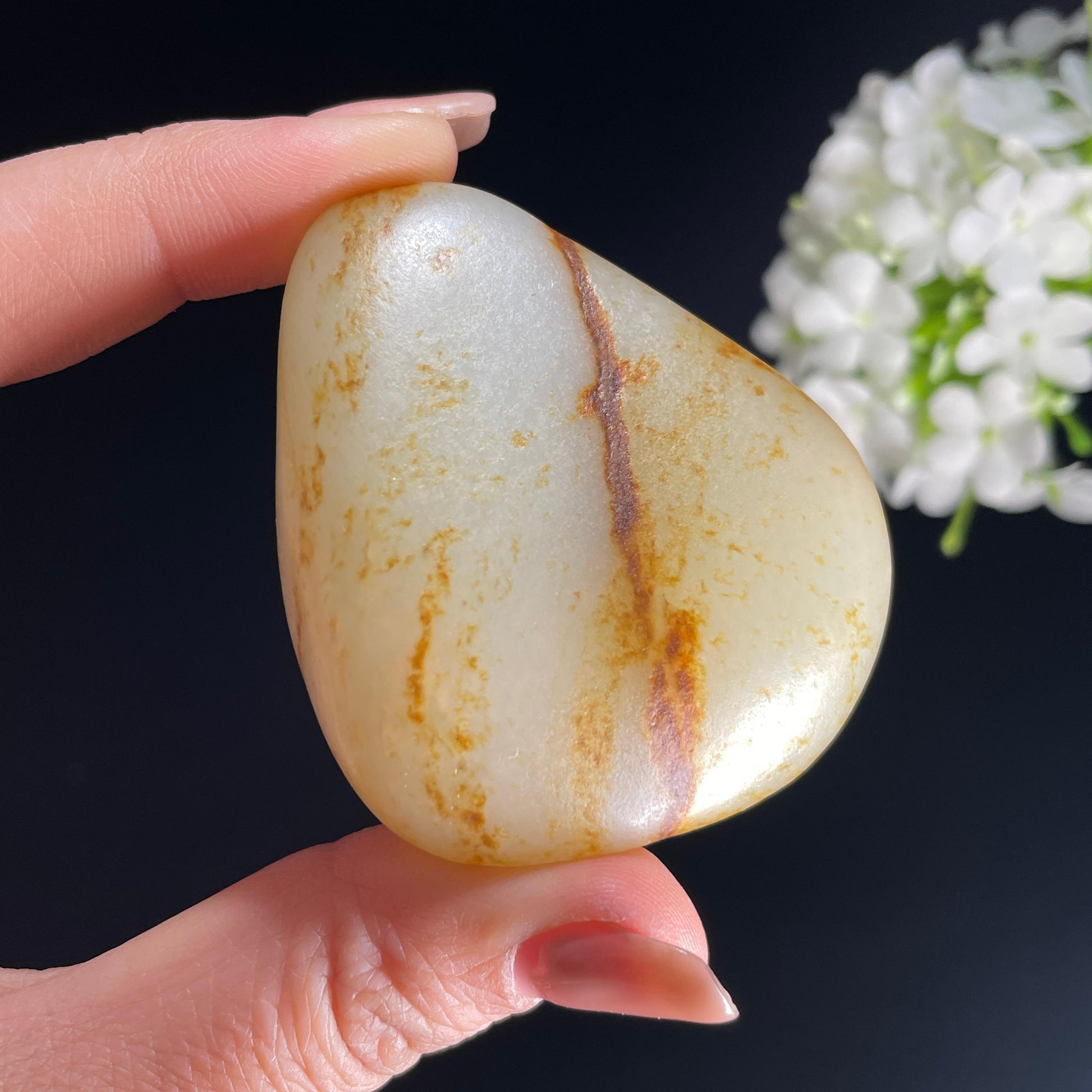 2026.4.9广告流，和田玉白玉“金江一线”红沁洒金皮籽料（yc386182）